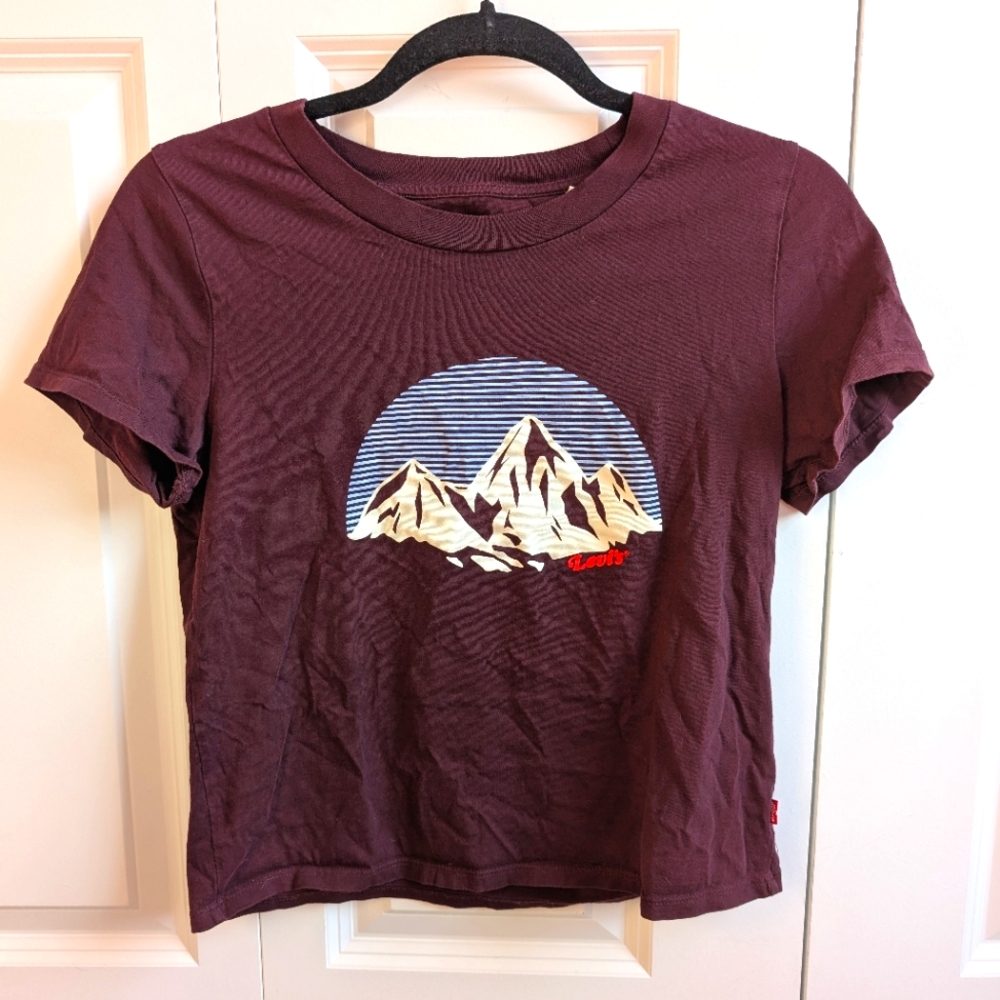 Levi's Maroon Cropped Tee